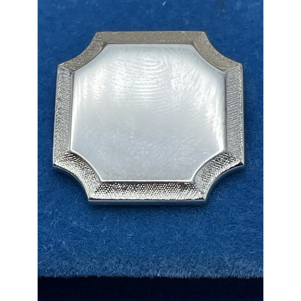 Swank Cufflinks 3/4 Inch Squares Silver‎ Color Vintage
